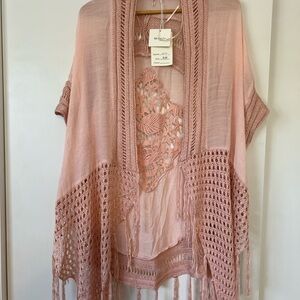 Miracle Blush Crochet Cardigan